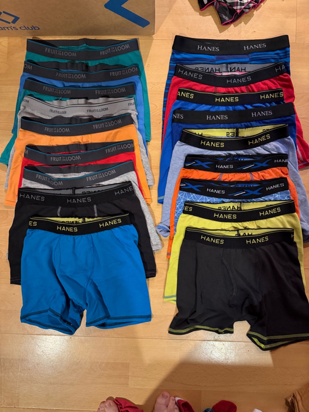Hanes and fruit of the loom boys boxer briefs